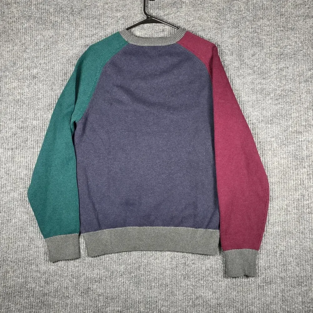 Brooks Brothers Mens Merino‎ Wool Colorblock Crewneck Sweater Size M